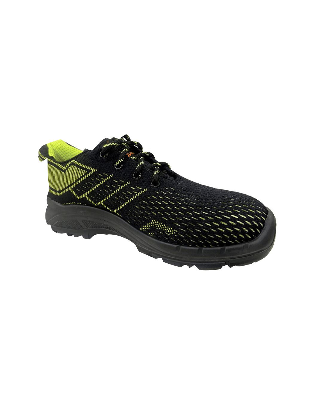 maluko King's Impact Low Cut Black with Green Sports Laced Safety Shoe for In