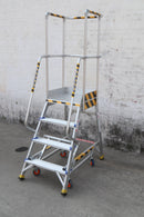 XG Aluminium Platfrom Ladder with Retractable Caster Wheels | Model : L-XG358A Aluminium Platfrom Ladder XG