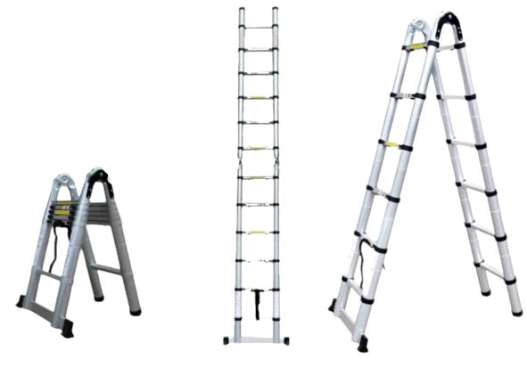 XG Double Side Telescopic Ladder (Vertical Fully Extendable) | Height : 5m (8ft) | Model : XG-129 Telescopic Ladder XG 
