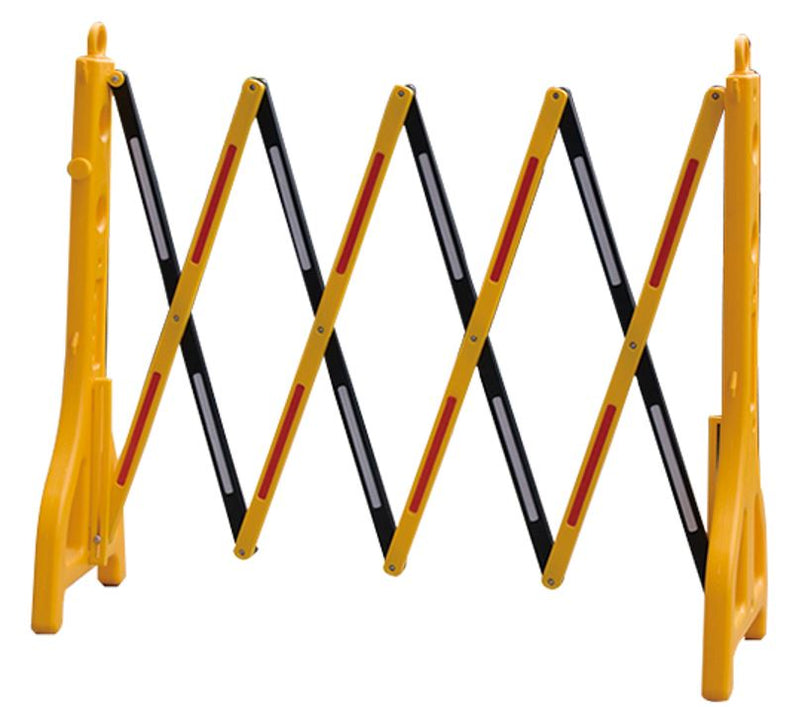 Aiko Yellow & Black 2.5m Plastic Portable Expandable Barricade | Model : GATE-7610 Safety Barrier Aiko 