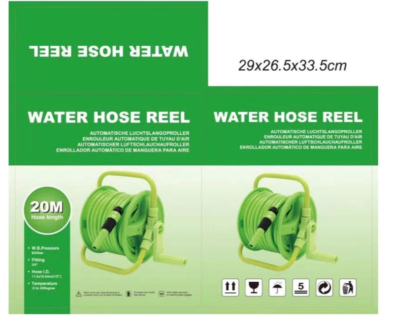 Airstrong 1/2" Green Garden Hose Reel | Model : GHR-XBW-E0 | Length : 20m or 30m - Aikchinhin