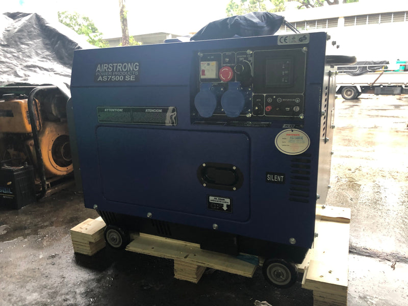 Airstrong 5.5kVA Silent Diesel Generator come with E44B203 (Single Voltage Output) | Model : AS7500SE Diesel Generator AIRSTRONG 