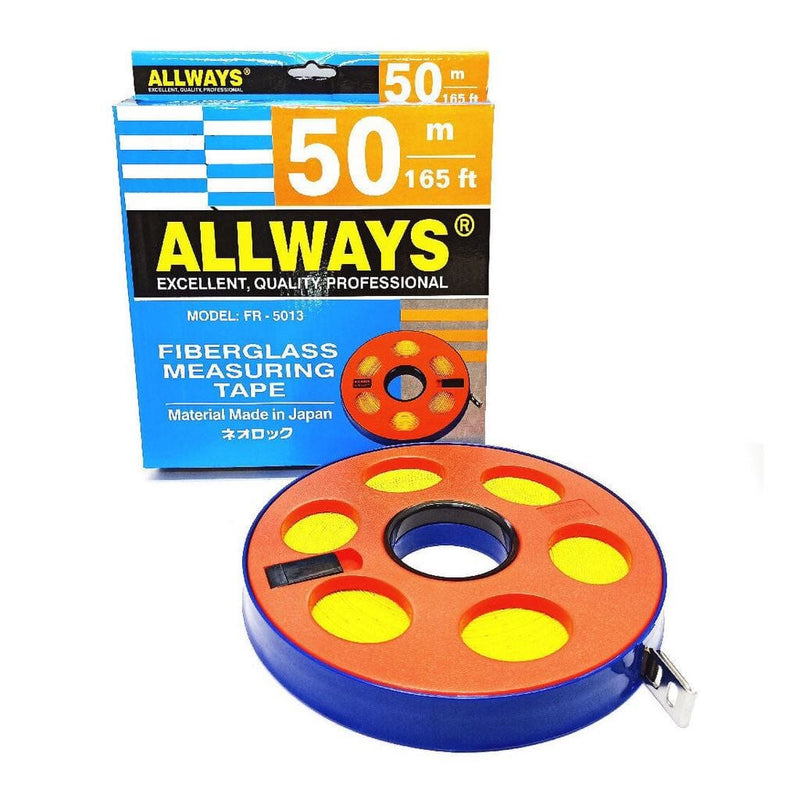 Allways 30M/100' Measuring Tape (Fiberglass) | Model : MT2-FR Allways 50m 