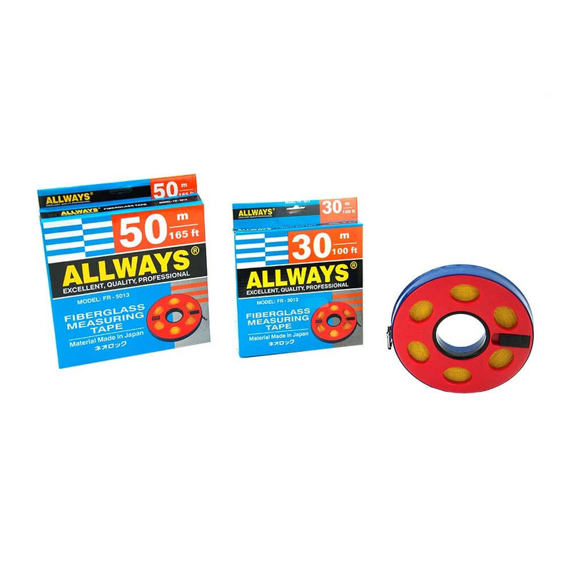 Allways 30M/100' Measuring Tape (Fiberglass) | Model : MT2-FR Allways 