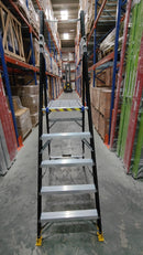XG Fibreglass Platform Ladder Black with Safety Chain | Model: L-XG152FB