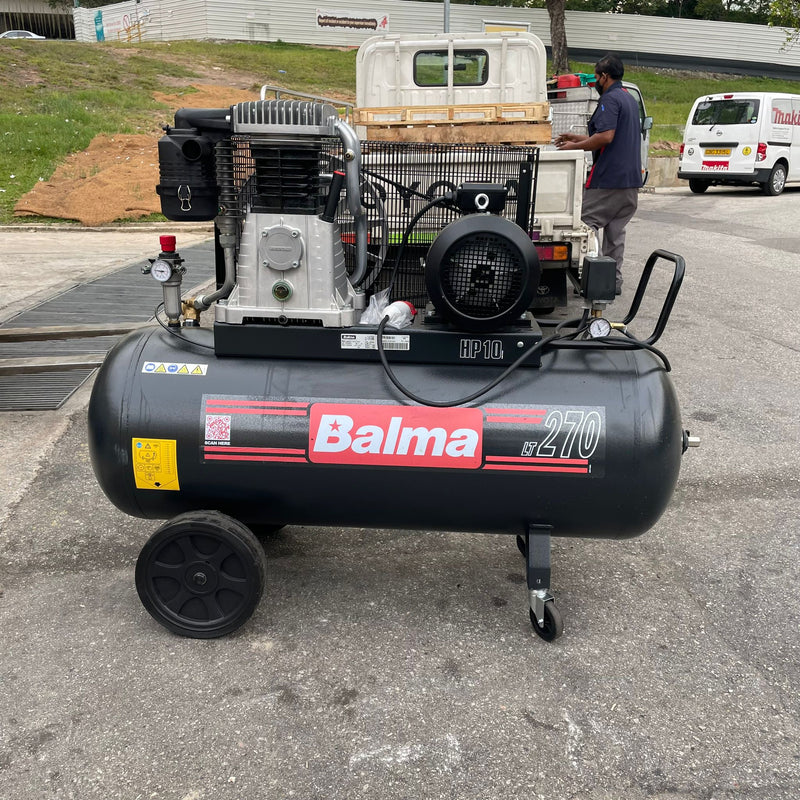 Balma 10Hp 2 stage Air Compressor | Model : B7000/270 CT10 | 270L Tank & 415V (3 Phase) Air Compressor BALMA 
