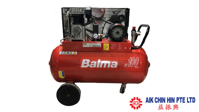 BALMA 2HP 100L 240V AIR COMPRESSOR MADE IN ITALY MODEL:NS12/100 CM2 WARRANTEE SIX MONTHS NO - Aikchinhin