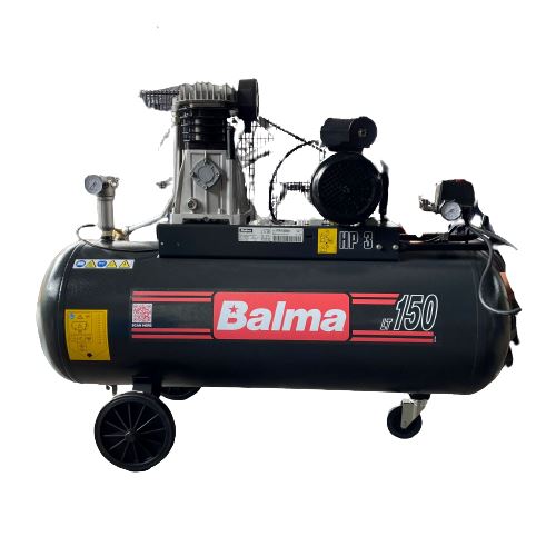 Balma 3HP 150L Belt Driver Single Stage Air Compressor | Voltage : 230V (NS19/150 CM3), 415V (NS19/150 CT3) Air Compressor BALMA 