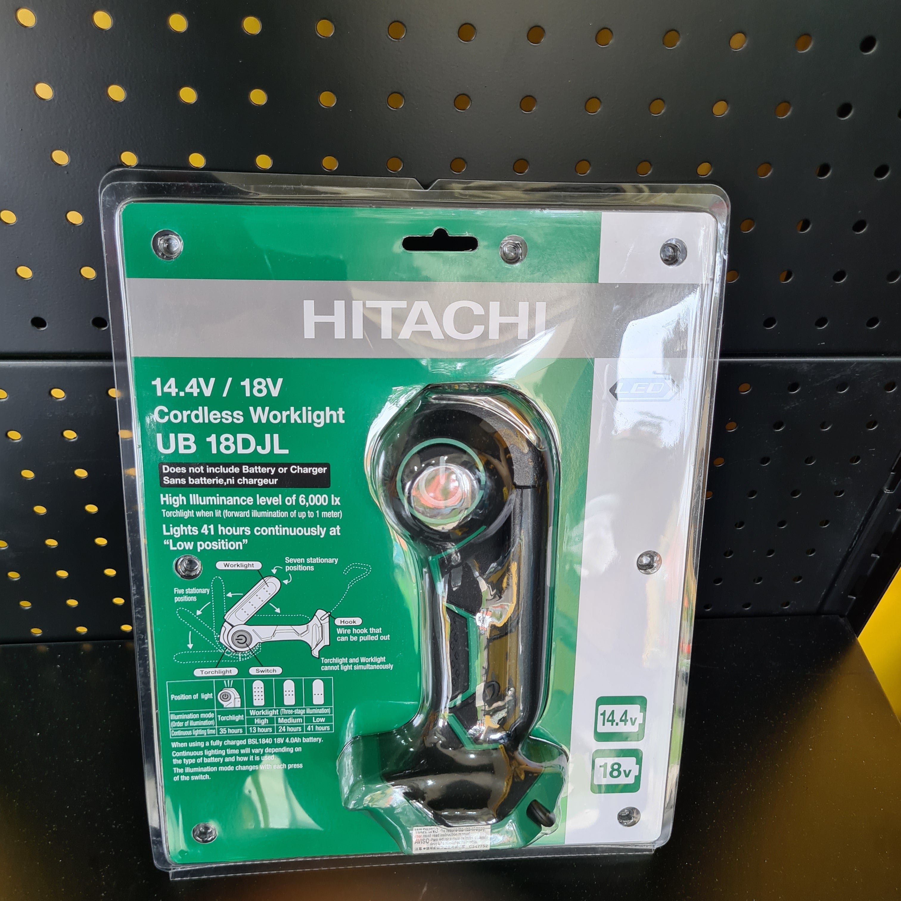Hikoki 14.4V 18V Cordless Worklight Model H UB18DJL