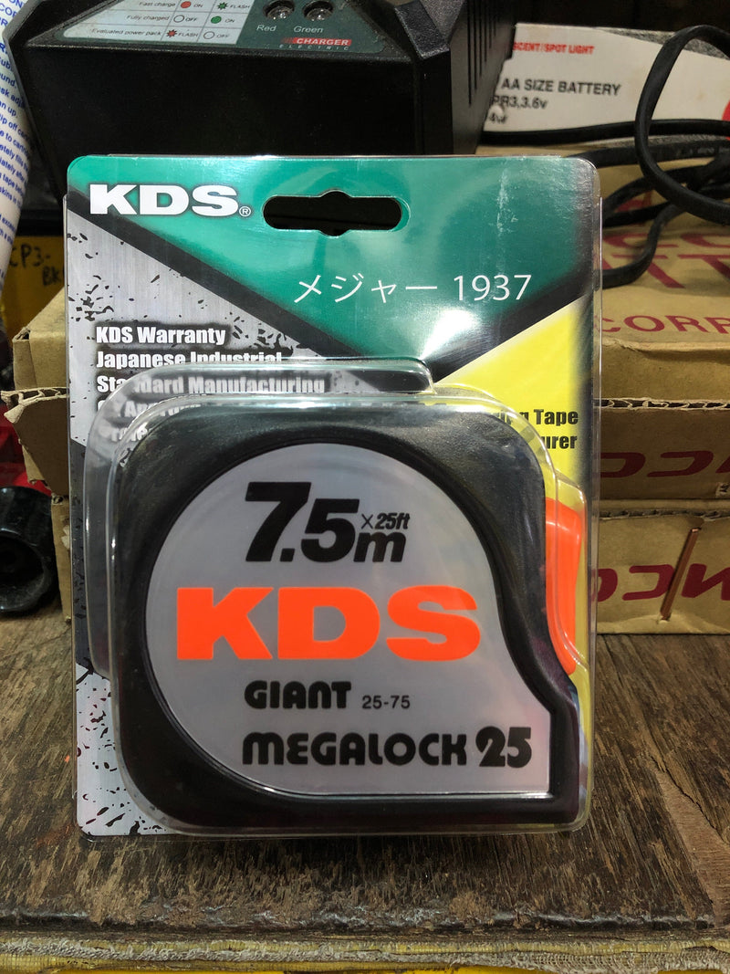 KDS 7.5m x 25ft Black Giant Mehalock Measuring Tape | Model : MT2-K75-G (25-75) Measuring Tape KDS 