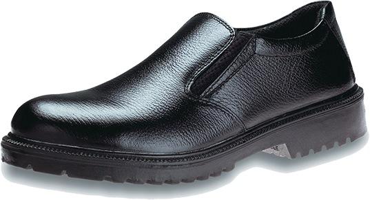 KING'S Black Leather Slip-on Safety Shoe | Model : KJ424X-R, UK Sizes : #4(37) - #13(48)