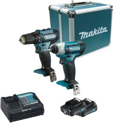 Makita 12V Combo Kit (Driver Drill + Impact Driver & Free Vacuum Cleaner) | Model : CLX224SAX1 - Aikchinhin