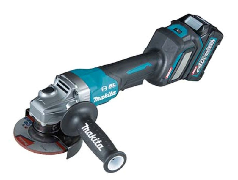 Makita GA029GM201(RM2J) Cordless Angle Grinder + (Fast Charger (DC40RA), 4.0Ah Battery (BL4040)) With Paddle Dead Man Switch | Model: M-GA029GM201 Cordless Angle Grinder MAKITA 