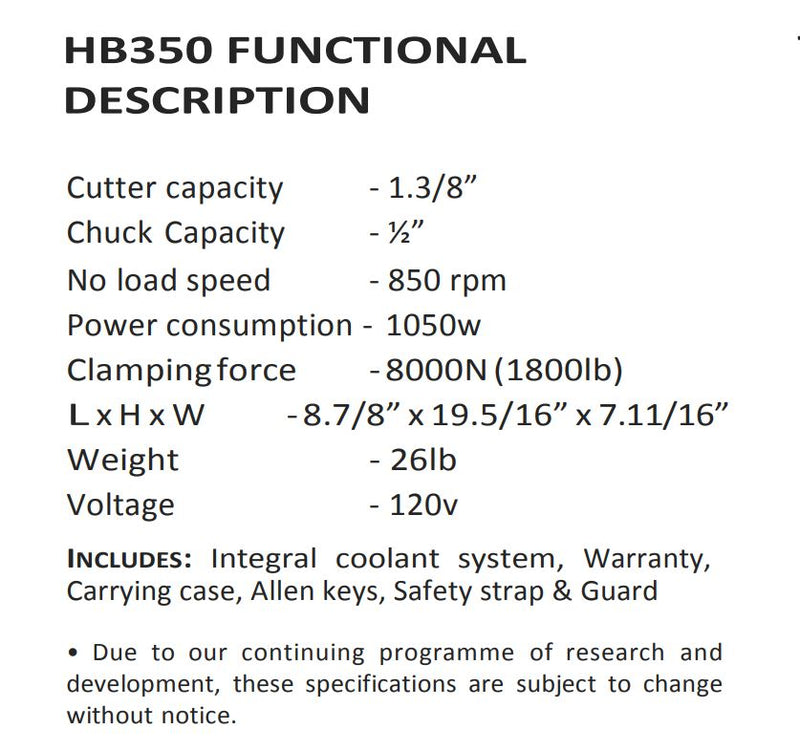 MAKITA HB350 1050W 120V Magnetic Drill | Model: M-HB350 Magnetic Drill MAKITA 