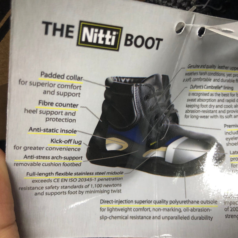 Nitti Low Cut Mid-sole Safety Shoe | Shoelace | Model : 21281 | Sizes : UK 4 - 12 - Aikchinhin