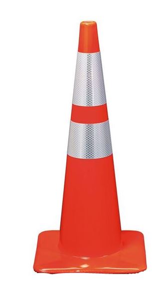 Traffic Cone 90 cm Orange With Double Reflective Sleeve | Model : CONE-7094 Safety Cone Aiko 
