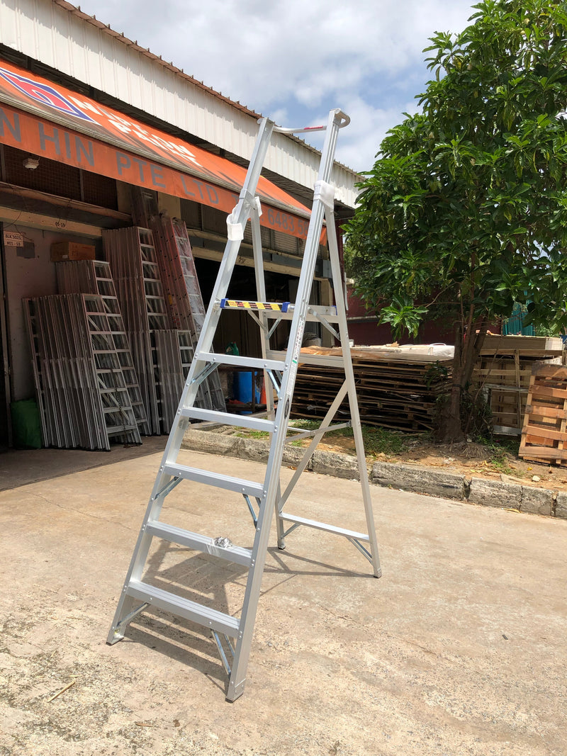 XG Aluminium Platform Shelf Ladder, C-Type | Sizes : 3 Steps to 12 Steps | Model : XG152EA - Aikchinhin