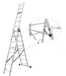 XG Aluminum Combinational Ladder - 3 Sections | Model : L-XG116A3 Multi Stair Case Ladder XG
