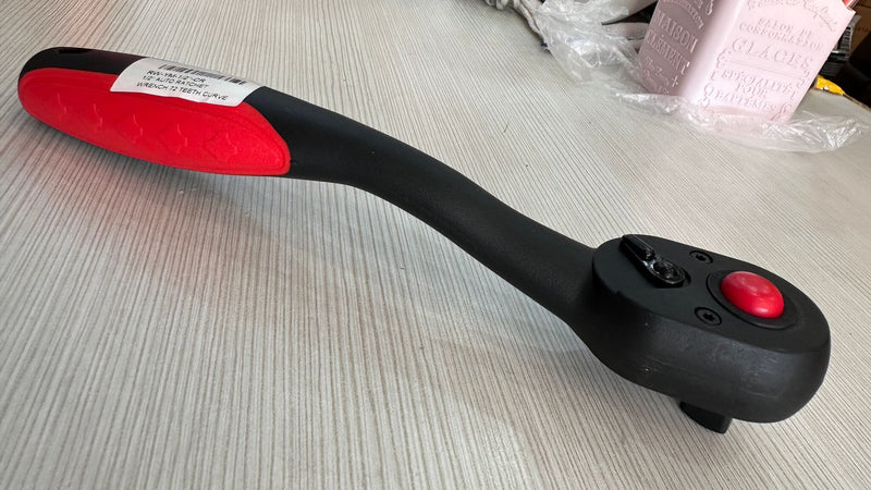 1/2" Auto Ratchet Wrench 72 Teeth Curve (Red Rubber Handle) | Model : RW-YM-1/2"-CR Ratchet Wrench Aik Chin Hin 