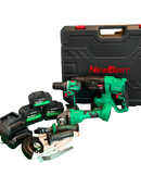 Newbeat 3in1 Combo Kit Set (CID21DBL+CAG100D+CRH26C) with 2x 4.0ah battery + 2x 6.0AH battery + 2x charger | Model: NBT-COMBO-3/1