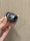 Aiko 3/8-inch drill chuck with key, 2-piece set, showing metal chuck and key for tightening drill bits.