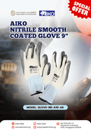 Aiko Nitrile Smooth Coated Glove 4121 9" (20 doz/ctn) | Model: GLOVE-RB-A10-AK