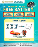 Makita Roadshow COMBO A - Bare Unit Power Tools with FREE 3.0AH Battery & S Size Tool Box