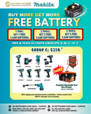 MAKITA ROADSHOW COMBO C - BARE UINIT POWER TOOLS WITH FREE 3.0AH BATTERY & M SIZE TOOL BOX