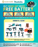 Makita Roadshow COMBO D - Bare Unit Power Tools with FREE 3.0AH Battery & L Size Tool Box