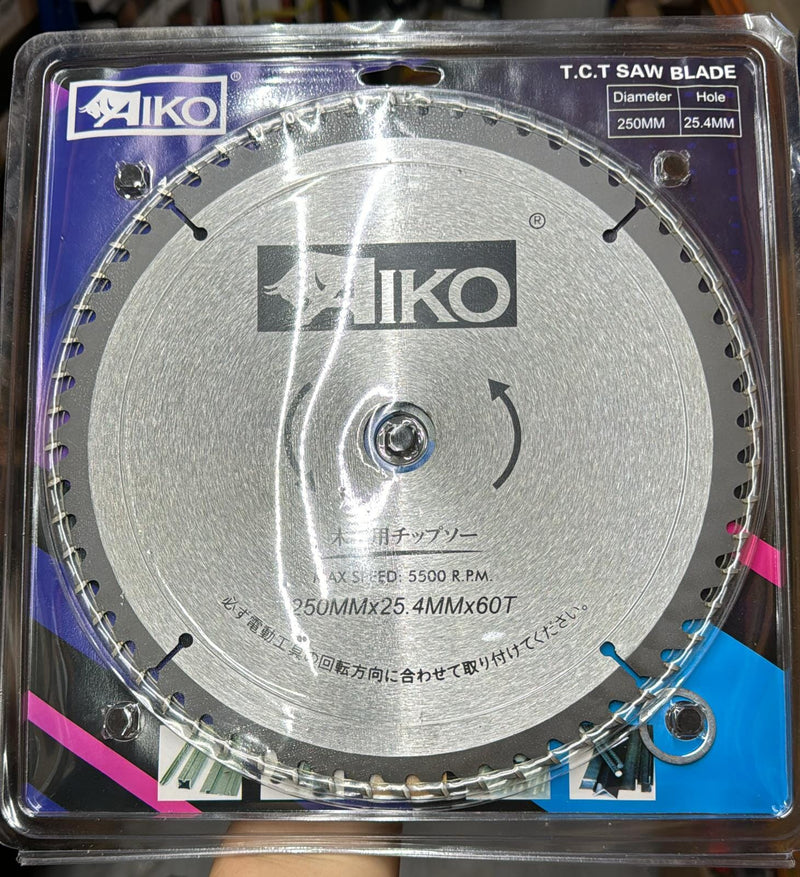 Aiko 10" 250*25.4*60TWood Blade (Prof) |Model: SBA-W25060T Saw Blade Aiko 