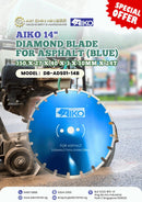Aiko 14" 350 x 27 x 40 x 3 x 10mm x 24T Diamond Blade For Asphalt (Blue) | Model : DB-ADS01-14B Diamond Blade Aiko 
