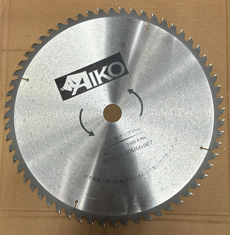 Aiko 14" 355*30*60T Wood Sawblade | Model: SBA-W35560T Aiko 