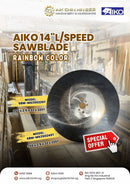 Aiko 14" L/speed Sawblade (Rainbow Color) | Model : SBM-MS3502 Saw Blades Aiko 