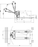 Aiko 1.5 Ton Fully Automatic Pedestrian Electric Pallet Truck with 1 Battery (560 x 1150mm) | Model : PT-AIKO-F4-150 Pallet Truck Aiko 