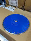 Aiko 16" Diamond Blade (Concrete Use) Blue Dia Hole 30.mm Thickness 3mm Diamond Height 10mm 28T | Model: DB-ALDS02-16B Diamond Blade Aiko 