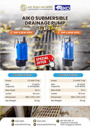 Aiko 2" 3HP 2.2KW 415V Submersible Drainage Pump | Model : KBZ22.2 Submersible Pump Aiko 