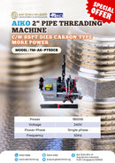 Aiko 2" PT-50C/Z1T-50AP Pipe Threading Machine C/W BSPT Dies Carbon Type More Power | Model: TM-AK-PT50CB&nbsp; Threading Machine Aiko 