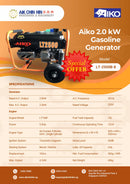 Aiko 2.0 kW Gasoline Generator | Model : LT-2500B-8 Petrol Generator AIKO 