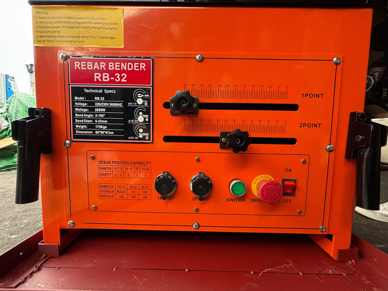 Aiko 220V , 32mm Rebar Bender (Mini Table Type) | Model : RBB-RB32 Rebar Bender Aiko 