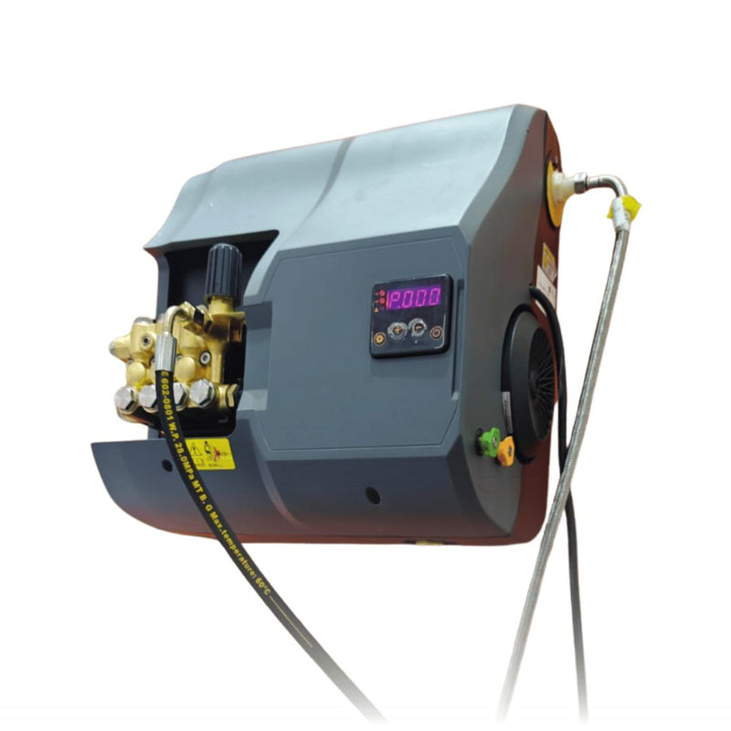 Aiko 240V High Pressure Washer (Wall Mounted) 3.0KW 150BAR C/W 8mm*10m Hose & Short Trigger Gun & Permanent Motor with Smart Control | Model : HPW-E91-3.0S4 High Pressure Washer Aiko 