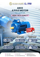 Aiko 2HP 240V B3 4Pole Motor | Model : CM-A-YC100L-4 Motor Aiko 