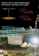 Aiko 3.3M Portable IP66 Li-ion Petal Tower Light (2X Small Battery, 1X Dual Bay Charger) | Model: APL-300-3.3M Tower Light Aiko 