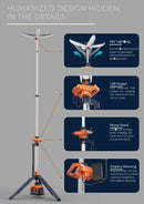 Aiko 3.3M Portable IP66 Li-ion Petal Tower Light (2X Small Battery, 1X Dual Bay Charger) | Model: APL-300-3.3M Tower Light Aiko 
