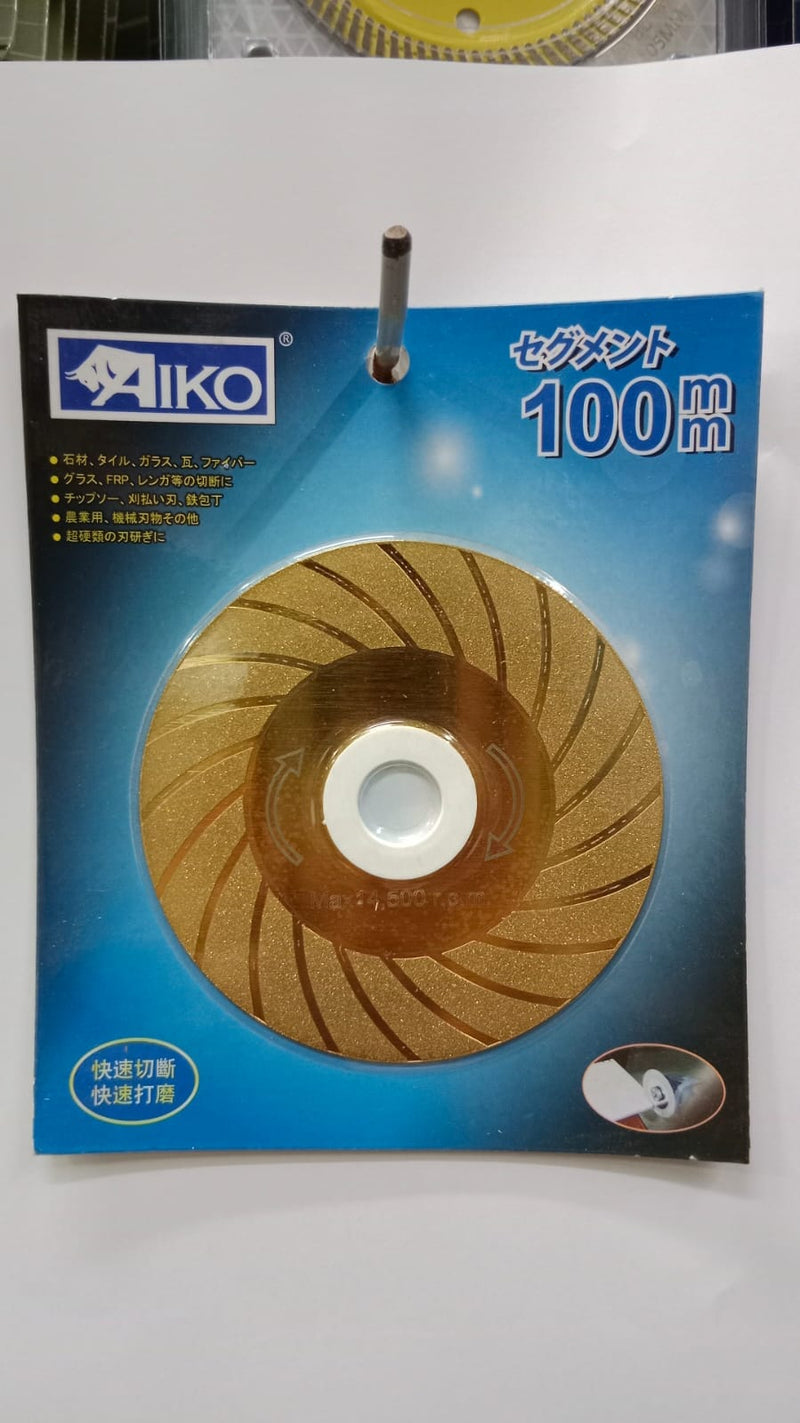 Aiko 4" (100mm) Flat Diamond Blade (Gold) | Model: DB-A76802 Aiko 