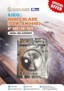 Aiko 4" 105*20*40T Wood Blade (Sbw-an0440) | Model: SBA-W10540T Saw Blade Aikchinhin 