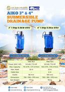 Aiko 4" 7.5Hp 5.5Kw 415V Submersible Drainage Pump | Model : KBZ45.5 Submersible Pump Aiko 