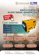 Aiko 4-stroke 110v 50hz Silent Diesel Generator 4.5kva