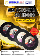 Aiko 4"x 2.5 x 16 Cutting Disc | Model : CD-A0425 Cutting Disc Aiko 