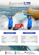 Aiko 6" 10HP 7.5KW 415V Submersible Drainage Pump With 8m Cable | Model : KBZ67.5 Submersible Pump Aiko 