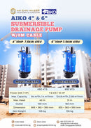 Aiko 6" 10HP 7.5KW 415V Submersible Drainage Pump With 8m Cable | Model : KBZ67.5 Submersible Pump Aiko 